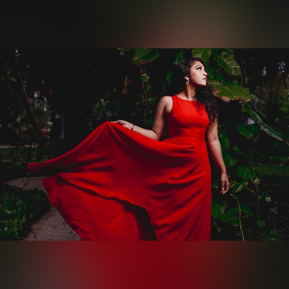 Red formal dress